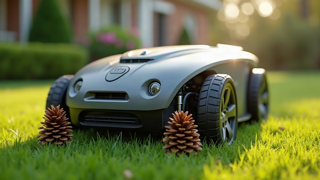 Preventing Robot Lawn Mowers from Getting Stuck on Pinecones